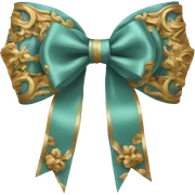 vintage rococo bow  sticker