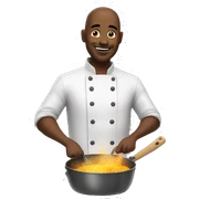 man cooking sticker