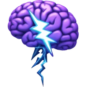 brain with a lightning sticker