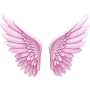 pink angel wing  sticker