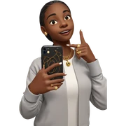 selfie with jewelry and phone sticker