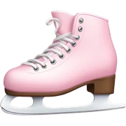 pastel pink ice skates sticker