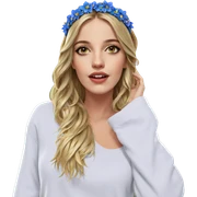 blonde girl in flower crown sticker