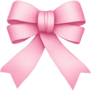 Baby pink ribbon bow  sticker