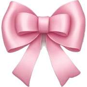 light pink ribbon bow sticker