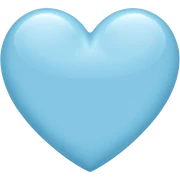 light blue heart sticker