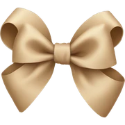 Beige bow sticker