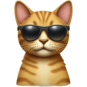Cat with sunglasses sticker