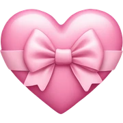 Pastel pink heart with bow  sticker