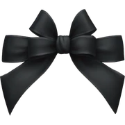 gothic black bow  sticker