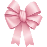 light pink ribbon bow sticker