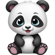 Cute baby panda sticker
