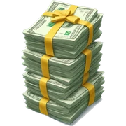 stack of cash sticker