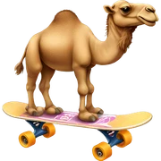 Camel skateboarding  sticker