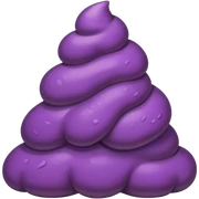 Purple poop no face sticker