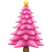 pink christmas tree sticker