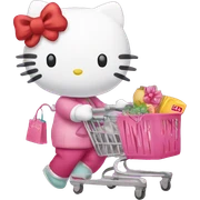 Hello kitty shopping sticker