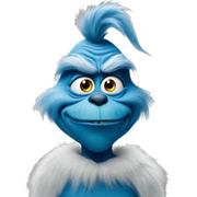 Blue grinch meme sticker