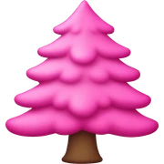 Pink Christmas tree sticker