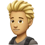 Chico con pelo blanco  sticker