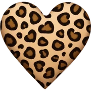 heart in leopard print  sticker