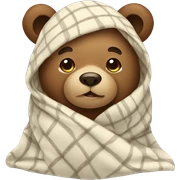 Bear with blanket  sticker