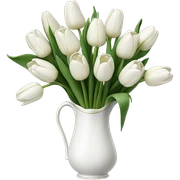 white tulip bouquet  sticker
