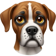 sick dog, boxer breed sticker