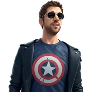 cool guy in leather jacket sticker