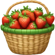 Basket of strawberries sticker