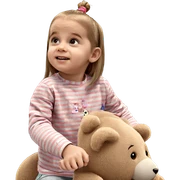 girl with teddy bear sticker