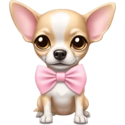 Chihuahua with lightpink bow sticker