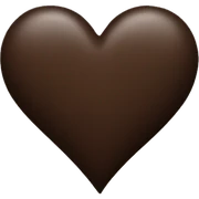 Very dark brown heart  sticker