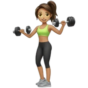 pretty girl workout using dumbbel sticker