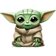 Baby Yoda cheeky  sticker