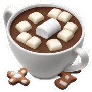 Hot chocolate with marshmallows  sticker