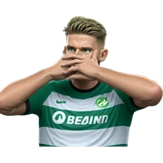 contemplative male in green jersey sticker
