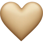 Beige heart sticker