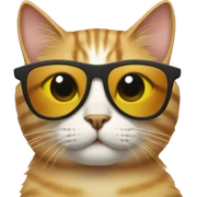Cat with sunglasses sticker