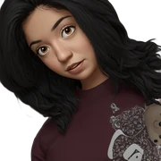 realistic portrait of girl sticker