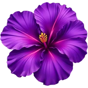 Purple hibiscus flower sticker