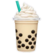 Bubble tea white  sticker