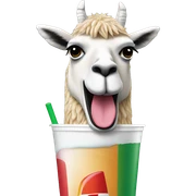 Llama drinking a 7-eleven slurpee sticker