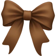 Brown bow  sticker
