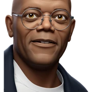 bald man in white shirt sticker