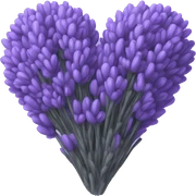 Lavender heart sticker