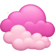 Pink clouds and stars sticker