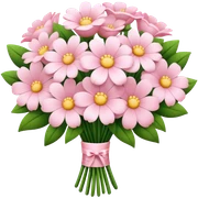 pale pink flower bouquet  sticker