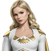 blonde girl in armor cape sticker