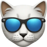 Cat with sunglasses sticker